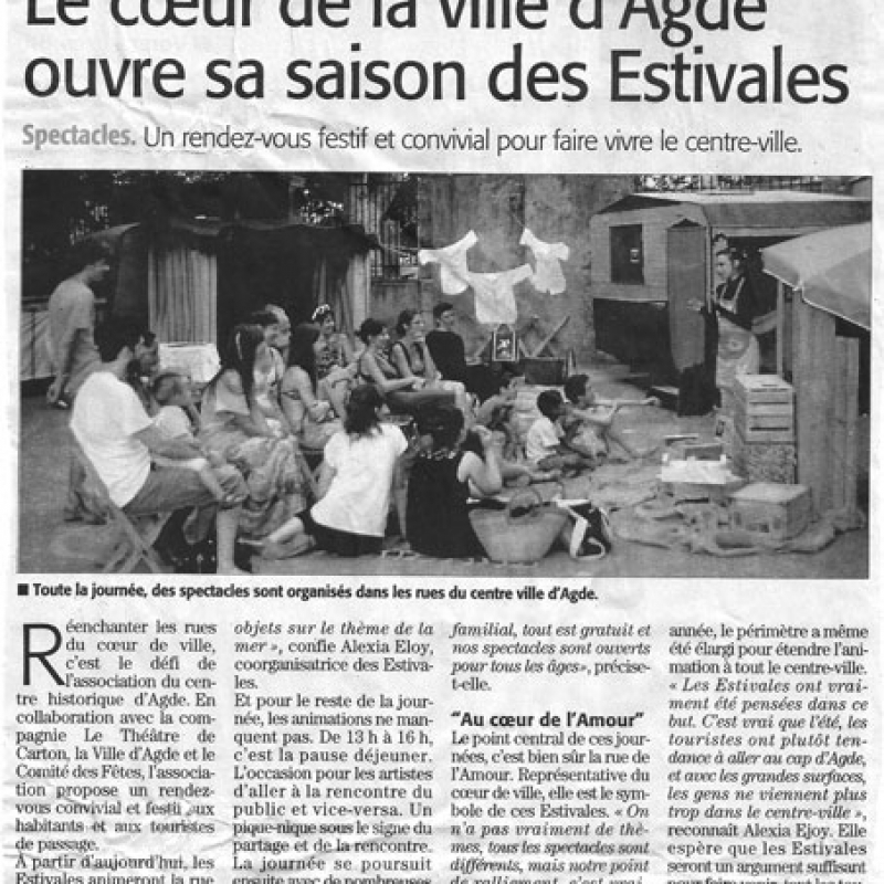 Les Estivales Au coeur de l'Amour 2017 - Théâtre de Carton